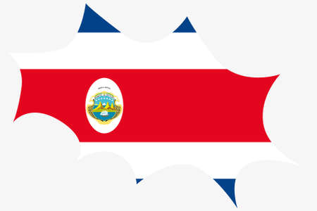 An Explosion wit the flag of Costa Ricaの写真素材