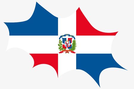 An Explosion wit the flag of Dominican Republicのイラスト素材