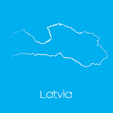 A Map of the country of Latviaの写真素材