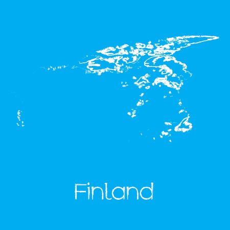 A Map of the country of Finlandの写真素材