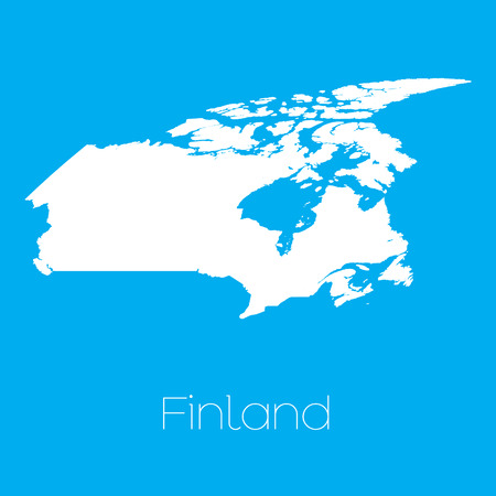 A Map of the country of Finlandのイラスト素材