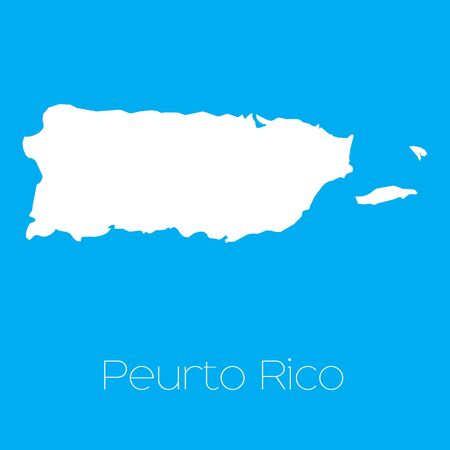 A Map of the country of Puerto Ricoのイラスト素材