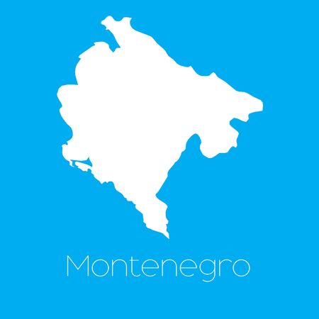A Map of the country of Montenegroのイラスト素材