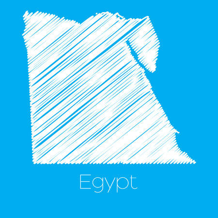 A Map of the country of Egyptのイラスト素材