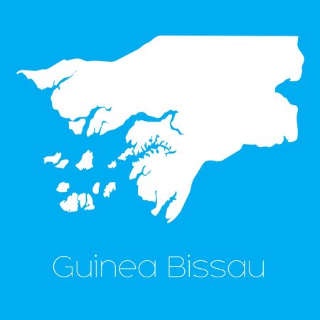 A Map of the country of Guinea Bissauのイラスト素材