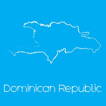 A Map of the country of Dominican Republicのイラスト素材