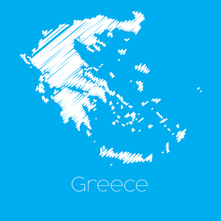 A Map of the country of Greeceのイラスト素材