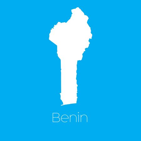 A Map of the country of Beninのイラスト素材
