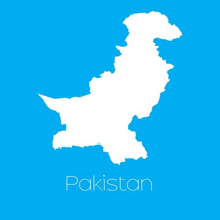 A Map of the country of Pakistanのイラスト素材