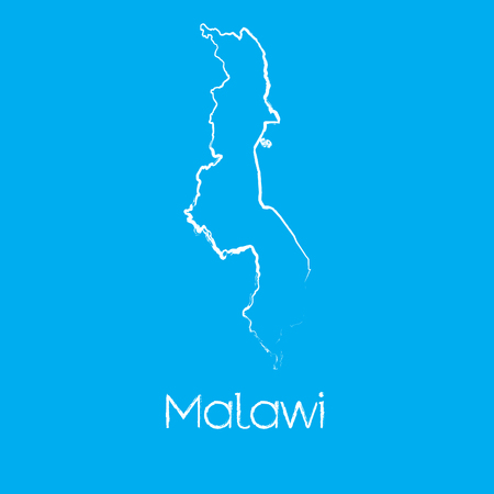 A Map of the country of Malawiのイラスト素材