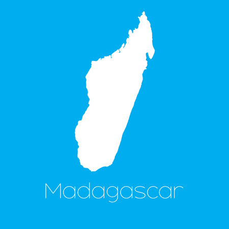 A Map of the country of Madagascarのイラスト素材