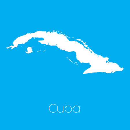 A Map of the country of Cubaのイラスト素材