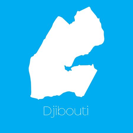 A Map of the country of Djiboutiのイラスト素材