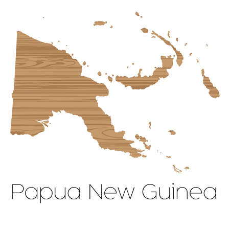 A Country Shape isolated on background of the country of Papua New Guineaの写真素材
