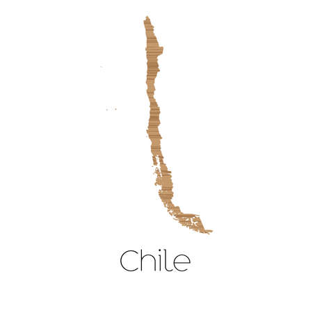 A Country Shape isolated on background of the country of Chileの写真素材