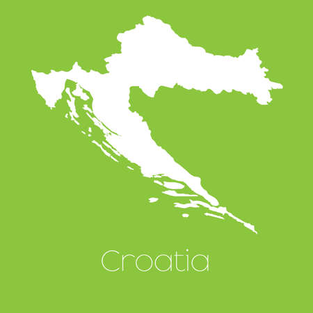 A Map of the country of Croatiaの写真素材
