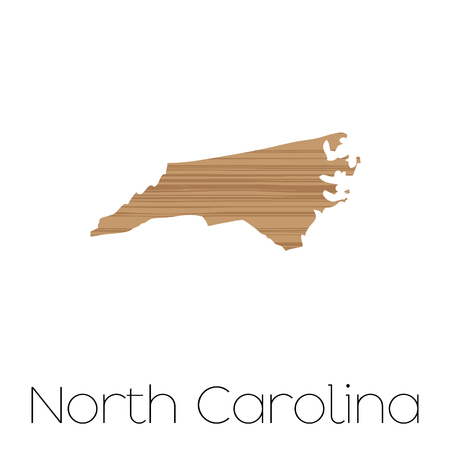 An Illustrated Shape of the State of Alabama North Carolinaの写真素材