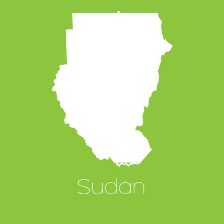A Map of the country of Sudanの写真素材