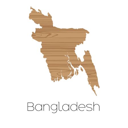 A Country Shape isolated on background of the country of Bangladeshの写真素材