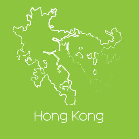 A Map of the country of Hong Kongの写真素材