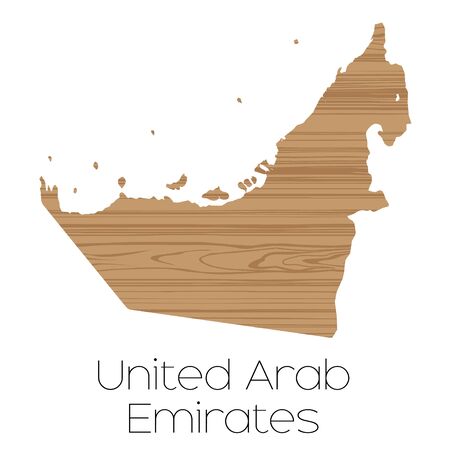 A Country Shape isolated on background of the country of United Arab Emiratesの写真素材