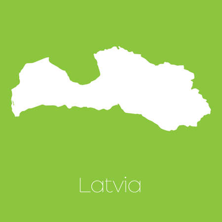 A Map of the country of Latviaの写真素材