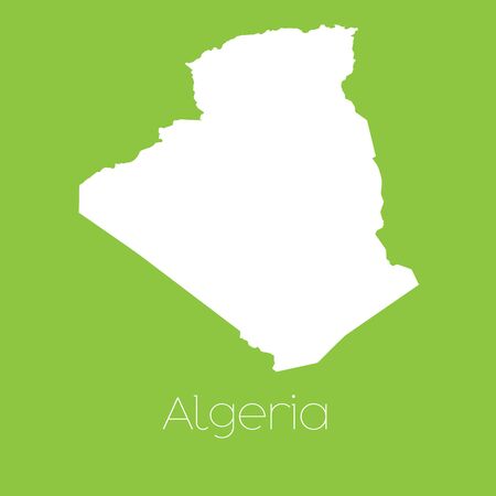 A Map of the country of Algeriaの写真素材
