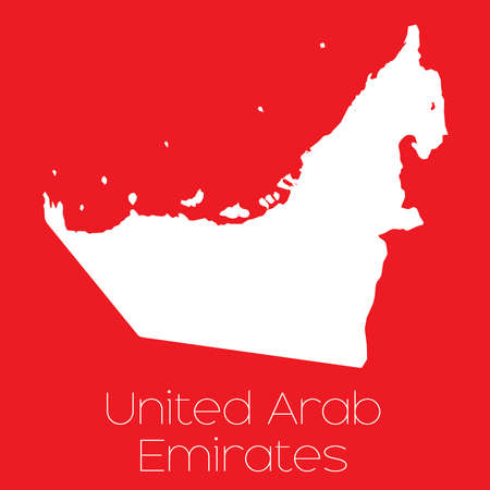 A Map of the country of United Arab Emiratesの写真素材