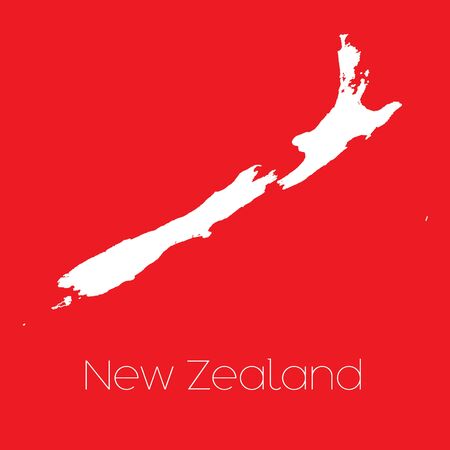 A Map of the country of New Zealandの写真素材