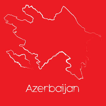 A Map of the country of Azerbaijanの写真素材
