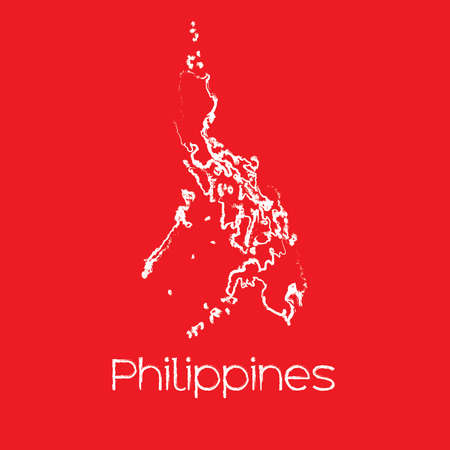 A Map of the country of Philippinesの写真素材