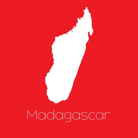 A Map of the country of Madagascarの写真素材