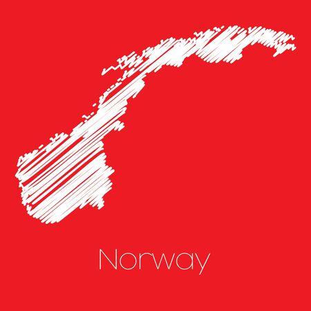 A Map of the country of Norwayのイラスト素材