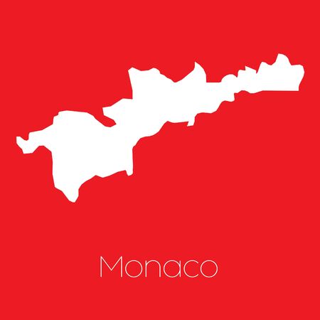 A Map of the country of Monacoのイラスト素材