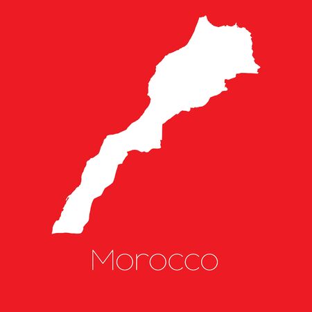 A Map of the country of Moroccoのイラスト素材