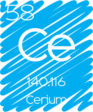 An Informative Illustration of the Periodic Element - Ceriumのイラスト素材