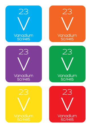 An Informative Illustration of the Periodic Element - Vanadiumのイラスト素材