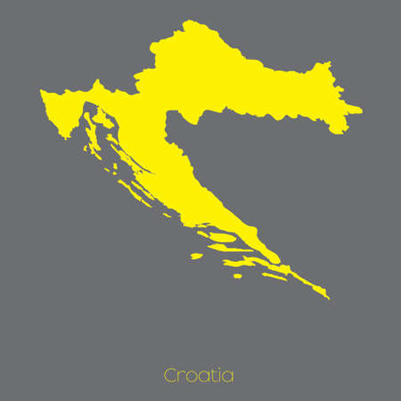 A Map of the country of Croatiaの写真素材