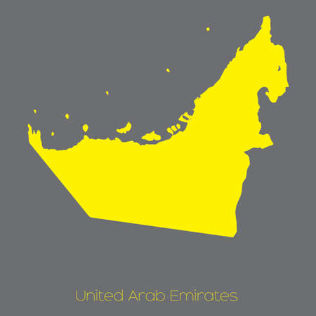 A Map of the country of United Arab Emiratesの写真素材