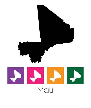 A Map of the country of Maliの写真素材