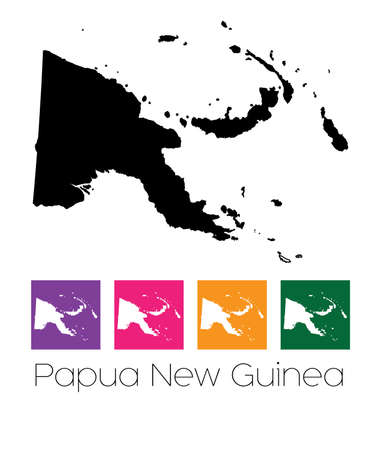 A Map of the country of Papua New Guineaの写真素材