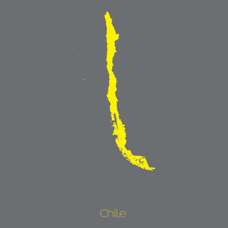 A Map of the country of Chileの写真素材