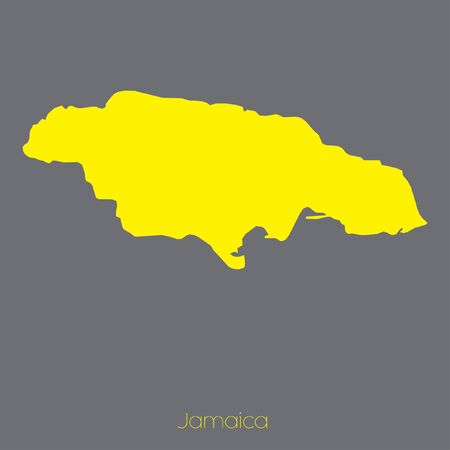 A Map of the country of Jamaicaの写真素材