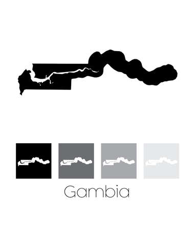 A Map of the country of Gambiaの写真素材