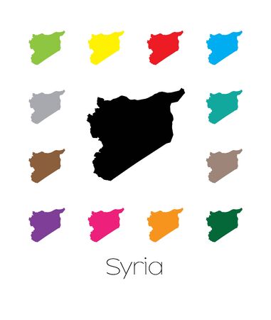 A Map of the country of Syriaの写真素材