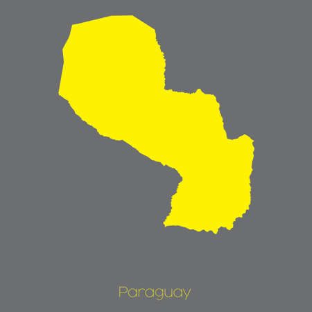 A Map of the country of Paraguayの写真素材
