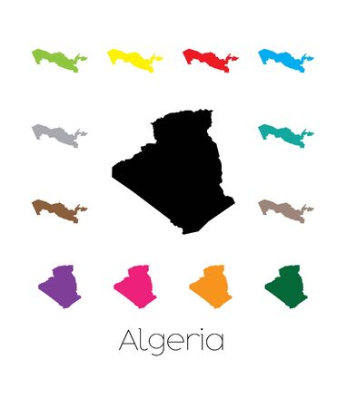 A Map of the country of Algeriaの写真素材
