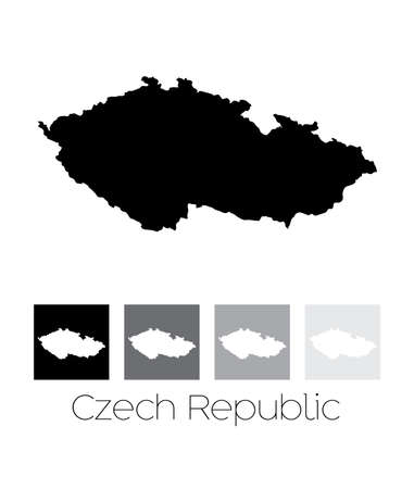 A Map of the country of Czech Republicの写真素材