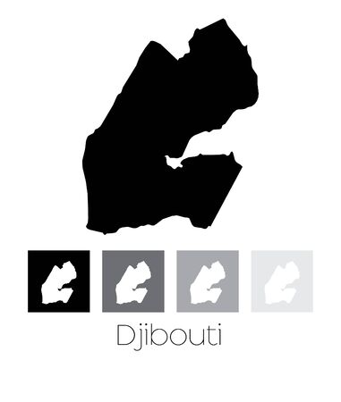 A Map of the country of Djiboutiの写真素材