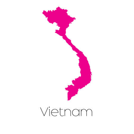A Map of the country of Vietnamの写真素材